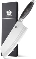 WILDMOK Meat Cleaver Knife 7.8 Inch Ultra Sharp Chinese Chef's Knives - Kitchen Chopping Knife German Steel &amp Ergonomic Handle for Meat Cutting Vegetable Slicing