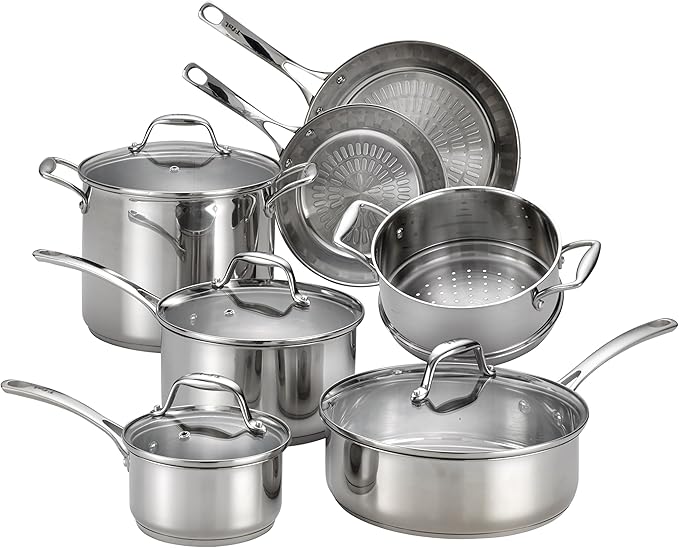 T-fal H800SB64 11 Piece Performa X Pan Set Silver