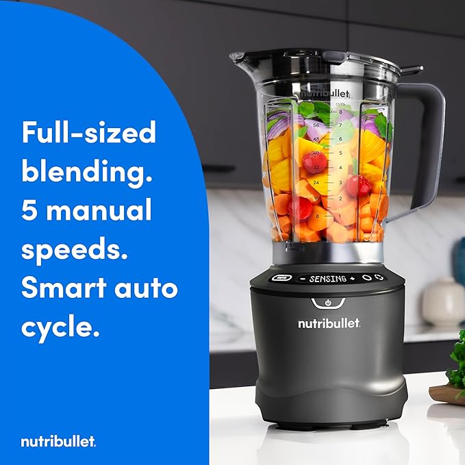 nutribullet SmartSense 5-speed full-size blender 1400 Watt- Gunmetal Gray
