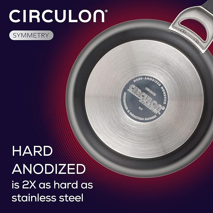 Circulon Symmetry Hard-Anodized Nonstick Frying Pan 8.5-Inch Black