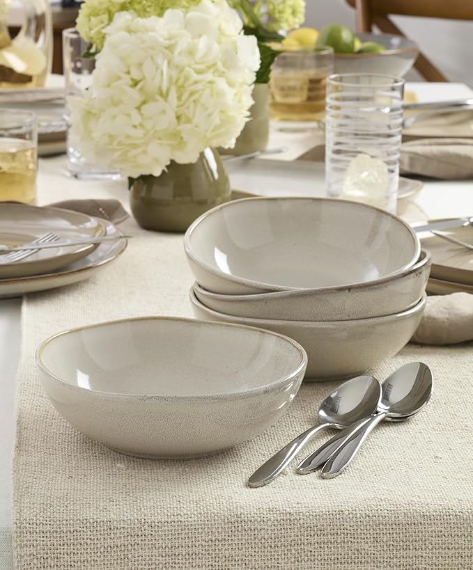 Oneida 899208 Organic Shades Oatmeal 18-Piece Dinnerware Set Service For 6