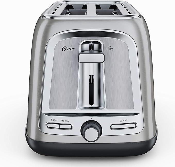 Oster Blender | Pro 1200 with Glass Jar + Oster 2-Slice Toaster with Advanced Toast Technology