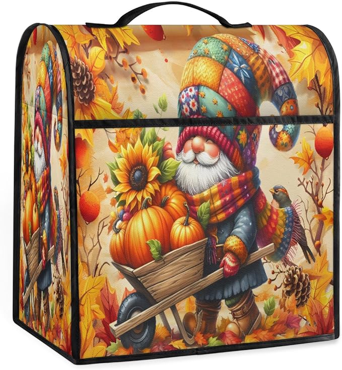 cfpolar Kitchen Aid Mixer Cover Compatible with 6-8 Quarts Sunflower Pumpkin Gnome Stand Mixer Cover Kitchen Aid Mixers Accessories Appliance Organizer Bag Dust Covers with Zipper Pocket