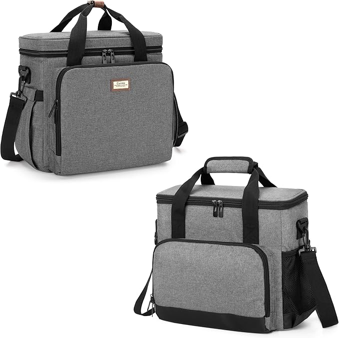 CURMIO Coffee Maker Carrying Bag Compatible with Keurig K-Mini or K-Mini Plus Single Serve Coffee Brewer Carrying Case with Pockets for K-Cup Pods Travel Mugs