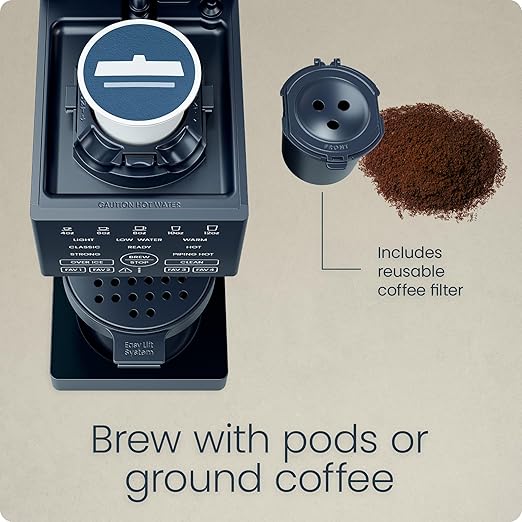 Chefman Single Serve Coffee Maker Works with K-Cup &amp Grounds