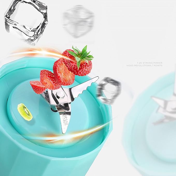 Portable Blender Travel Juice Cup Food Mixing Juicer Machince with Updated Powerful Motor 2000mAh Rechargeable Battery