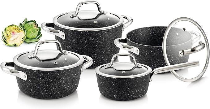 Tescoma 780310 President Stone Cookware Set of 8