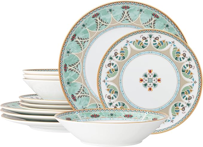 Noritake Serene Garden 12-Piece Dinnerware Set Service for 4