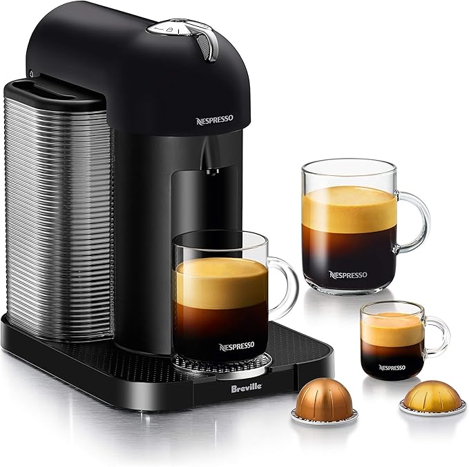 Nespresso Vertuo Coffee and Espresso Machine by Breville Matte Black (Renewed)