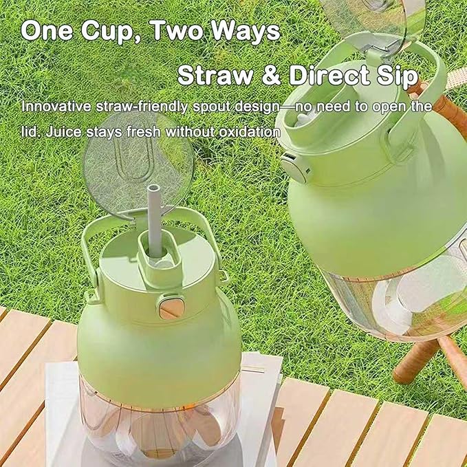 Portable Personal Blender 1500ml Large Capacity 30-Second Ice Crushing Type-C Charging Travel-Friendly with Straw Lid Ideal for Gym/Office/Outdoor Use. (02 Pink)