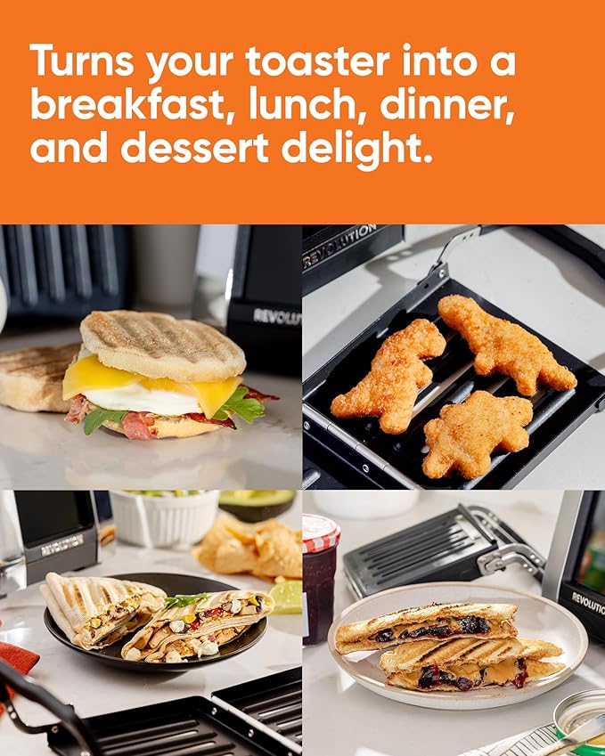 Revolution Toastie Press (Works With All Toasters) Conveniently Toast Delicious Grilled Cheeses Quesadillas and Paninis in Your Toaster