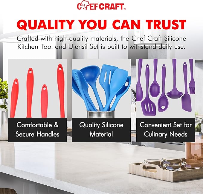Chef Craft Premium Utensil Set Kitchen Green 11 Piece Set (42107)
