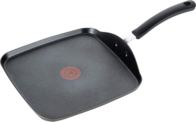 T-Fal Ultimate Hard Anodized Nonstick Griddle 10.25 Inch Oven Broiler Safe 400F Cookware Pots and Pans Dishwasher Safe Grey