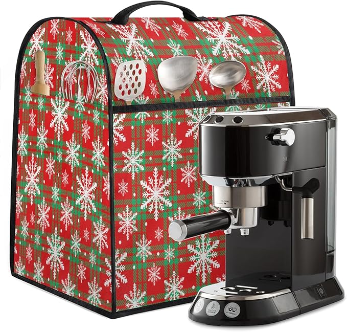 cfpolar Kitchen Aid Mixer Cover Compatible with 6-8 Quarts Xmas Christmas Snowflakes Stand Mixer Cover Kitchen Aid Mixers Accessories Appliance Organizer Bag Dust Covers with Zipper Pocket