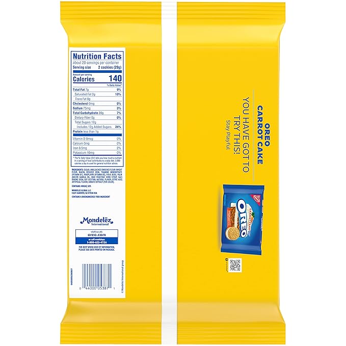 OREO Lemon Creme Sandwich Cookies Family Size 12 - 20 oz Packs