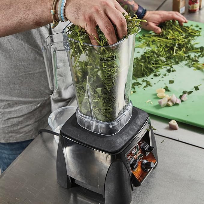 Waring Commercial MX1200XTX 3.5 HP Blender with Variable Speed Dial Controls and a 64 oz. BPA Free Copolyester Container 120V 5-15 Phase Plug