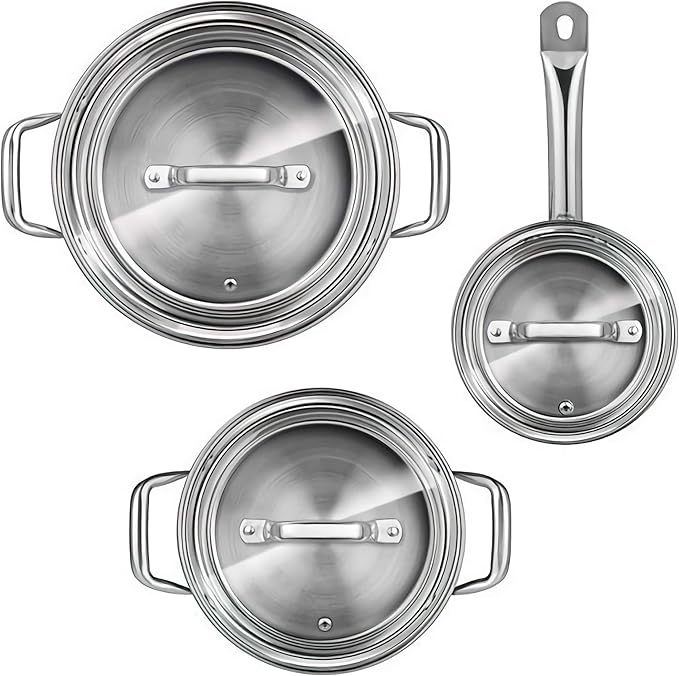 SML-MGK-14 Stainless Steel Cookware Set - Non-Stick Coating - Dishwasher Safe - Suitable for Any Hob - MGK-14