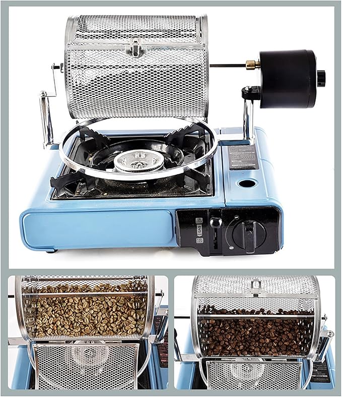 Coffee Roaster Machine Household Electric Coffee Bean Roaster with Speed Adjustable - Peanut Bean Roasting Machine for Home - 800g Capacity