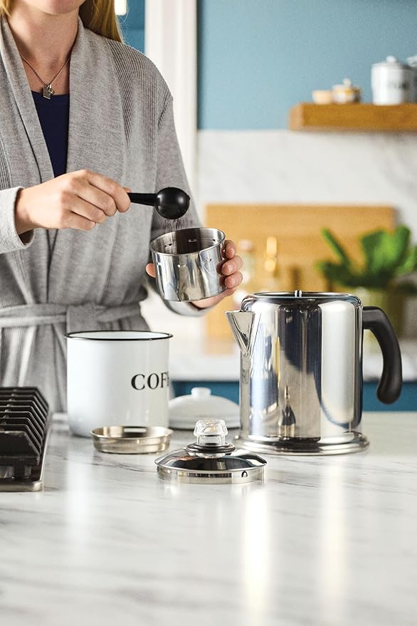 Farberware Classic Yosemite Stainless Steel Stovetop Coffee Percolator - 8 Cup Silver