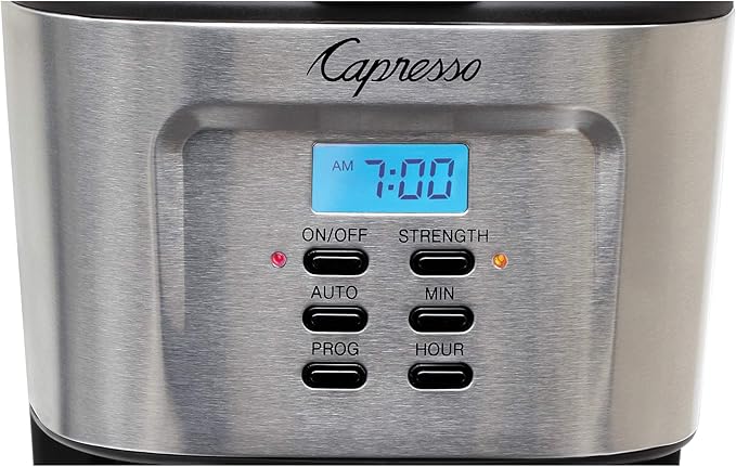 Capresso 12-Cup Coffee Maker with Glass Carafe Stainless and Black 416.05