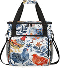 Cute Chicken Coffee Maker Carring Bag Large Insulated Storage Organizer Case Tote Bags with Shoulder Strap for Travel Work Picnic