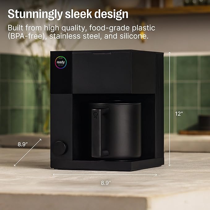 Fellow Aiden Precision Drip Coffee Maker Thermal Carafe Perfect Temperature Control Bloom Cycle Single Serve to 10 Cup Capacity Malted Chocolate