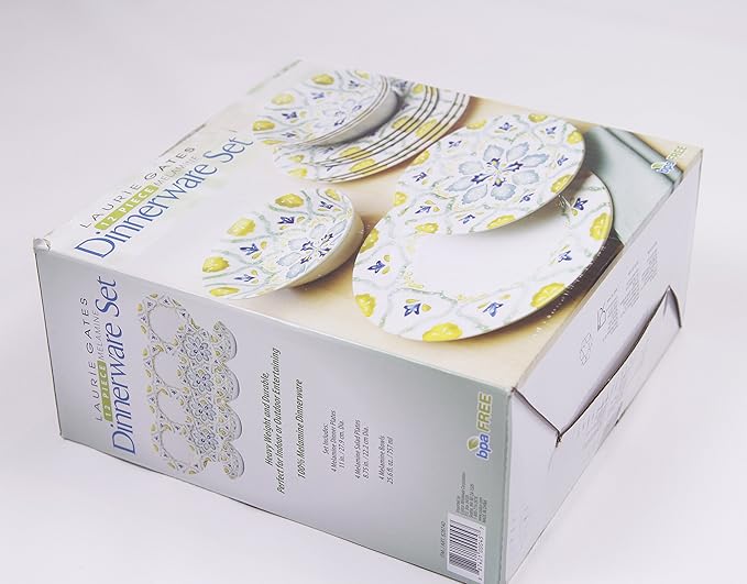 Laurie Gates 12 Piece Melamine Dinnerware Set