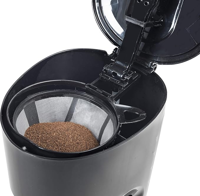 Bestron Coffee Maker with Hot Plate Ground Filter Coffee 10 Cups 750 Watts Black