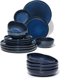 16 piece Stoneware Dinnerware Sets Starry Blue