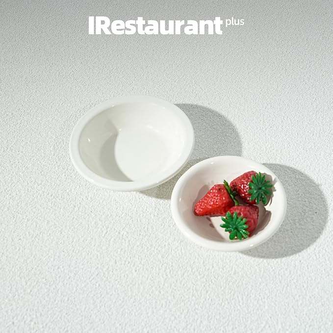Stoneware Wide Rim Commercial Grade Dinnerware America White Fruit Bowl 3.5oz Case of 36