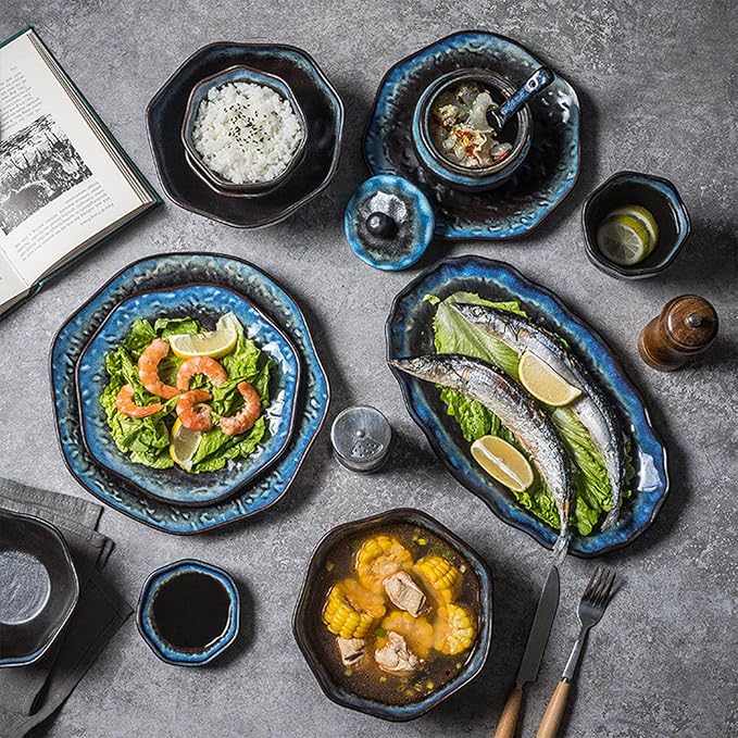 Dinnerware Set Plates And Bowls Set Ceramics Dish Sets 20 Pieces Porcelain Dinnerware Sets Dinner Plate Salad Plate Serving Bowl Mug Service For 4