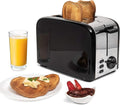 Moss &amp Stone 2 Slice Toaster 1.5in Extra-Wide Slot For Bagel &amp Defrost with 5 Shade Settings Bread Toaster 2 Slice With Removable Crumb Tray Black