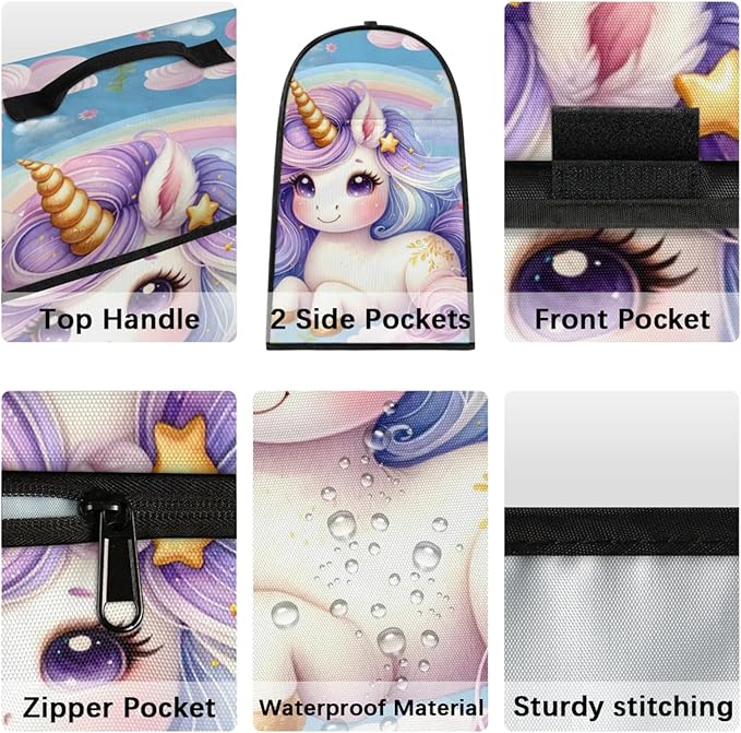 cfpolar Kitchen Aid Mixer Cover Compatible with 6-8 Quarts Unicorn Purple Rainbow Stand Mixer Cover Kitchen Aid Mixers Accessories Appliance Organizer Bag Dust Covers with Zipper Pocket