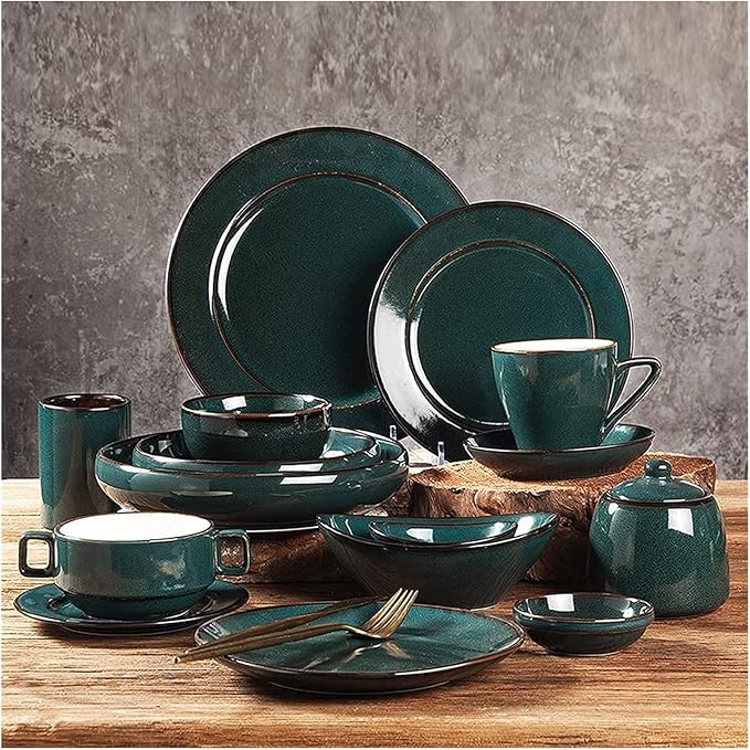 Porcelain Dinnerware Sets Plates and Bowls Sets 48pcs Ceramics Dinnerware Sets Porcelain Dishes Set Complete Table Service Compatible wit