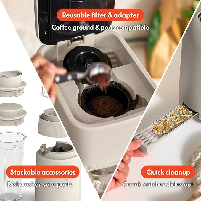 bella 2 Slice Slim Toaster + 6 Pcs Rocket Blender + Single Serve Kcup Coffee Maker Smart Toaster w 6 Shades Control Portable Smoothie Maker &amp Compact Coffee Machine Oatmilk