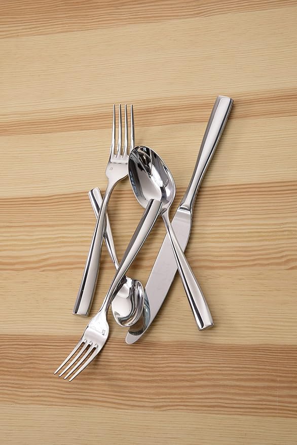 Fortessa Lucca 18/10 Stainless Steel Flatware 20 Piece Place Setting Service for 4