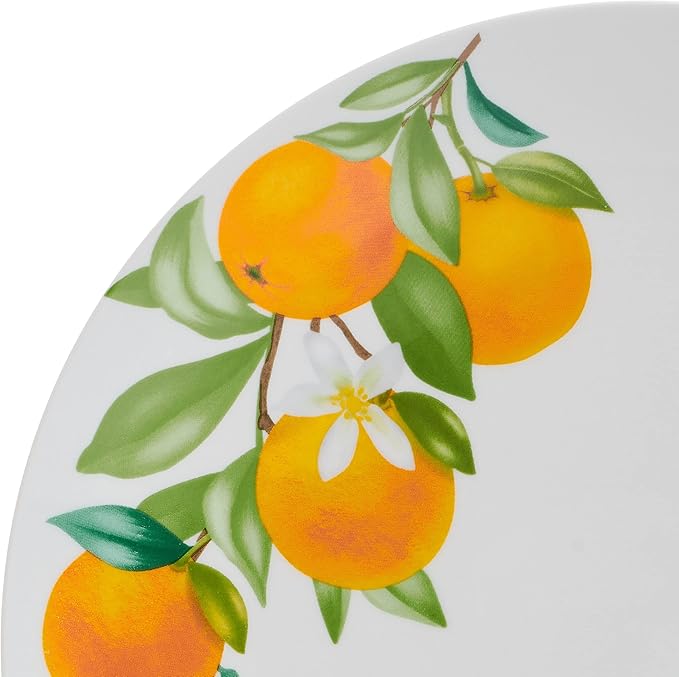 Studio Nova Oranges 12 Piece Dinnerware Set Service for 4 White