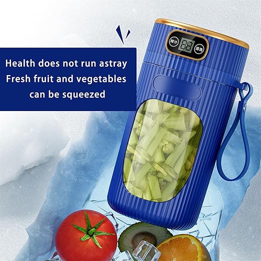 Portable Juicer Cup Real Battery - Easy Cleaning Ideal Health Enthusiasts Fitness Lovers(01Single with Lid)