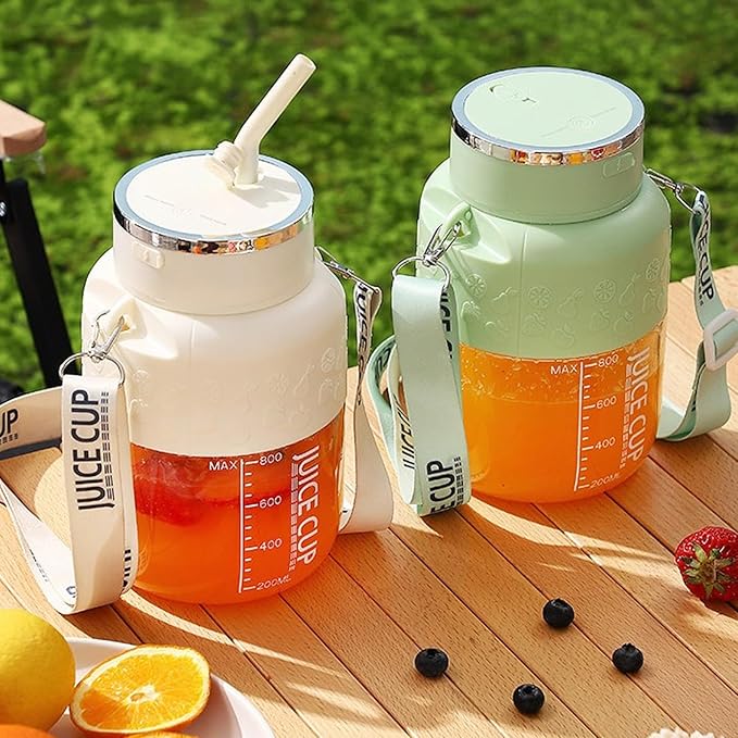 Travel USB 1000mAh Battery 700ml Portable Juicer With Ice Crush For Outdoor Office Protein Shakes Portable Blender With Straw
