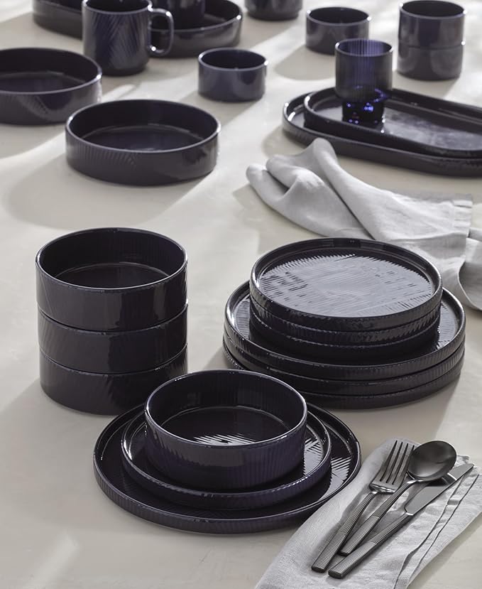 Lenox 897798 Modulus 12-Piece Dinnerware Set Nightshade