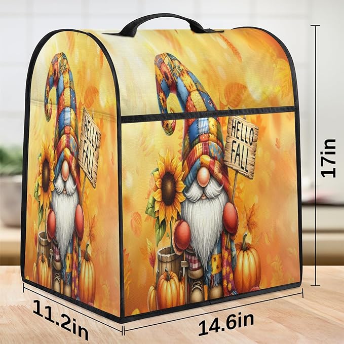 cfpolar Kitchen Aid Mixer Cover Compatible with 6-8 Quarts Fall Dwarf Sunflower Pumpkins Stand Mixer Cover Kitchen Aid Mixers Accessories Appliance Organizer Bag Dust Covers with Zipper Pocket