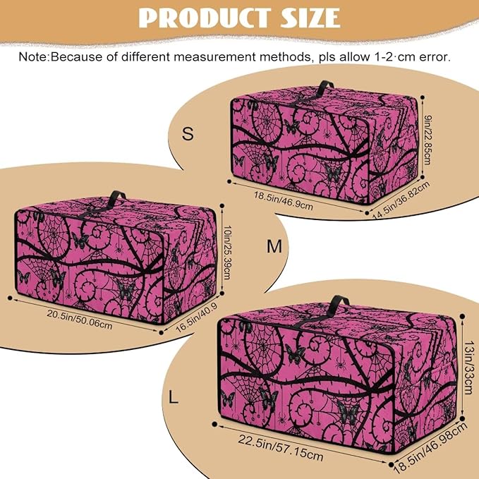 Gothic Butterfly Print Toaster Oven Cover Stain Resistant Dustproof Bread Maker Cover Compatible with Air Fryer Toaster Smart Oven 18.5 x 14.5 x 9 Pink