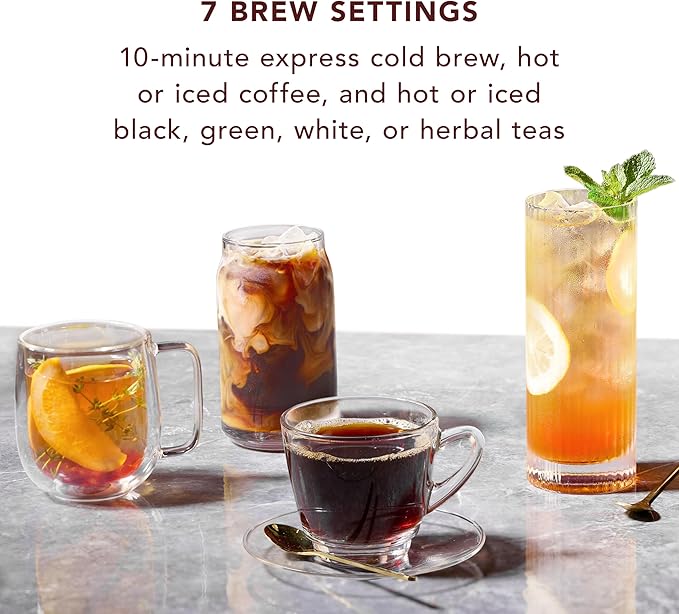Mr. Coffee Perfect Brew Intelligent Coffee Maker Cold Brew Maker &amp Tea Brewer