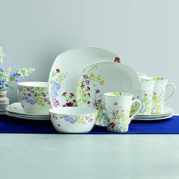 Mikasa Wildflower Garden 16-Piece Dinnerware Set Service For 4