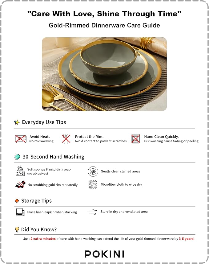 Porcelain Luxury Dinnerware Sets Modern Plates and Bowls Sets for 4 Highly Chip and Crack Resistant Grey and Gold Rim China Dishes Set for Wedding Anniversary