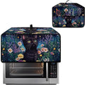 Doojoayie Black Cat Toaster Oven Cover Universal Fit Kitchen Appliance Dust Protector 8 Slice Toaster Cover Polyester Fabric Kitchen Appliance Dustproof Protector