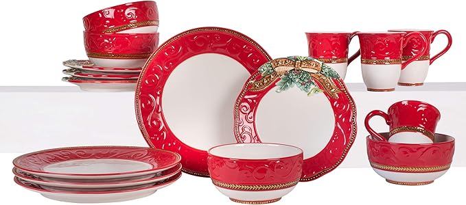 Fitz and Floyd Yuletide Holiday Dinnerware Set