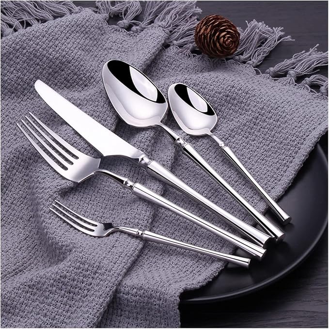 18/10 stainless steel cutlery set durable and corrosion-resistant dinnerware set mirror polished tabelleware set