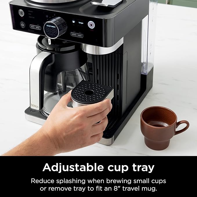Ninja Espresso &amp Coffee Maker &amp Barista System 3 Espresso Brew Styles Single-Serve Coffee &amp Nespresso Capsule Compatible Built-in Frother Espresso Cappuccino &amp Latte Maker Black