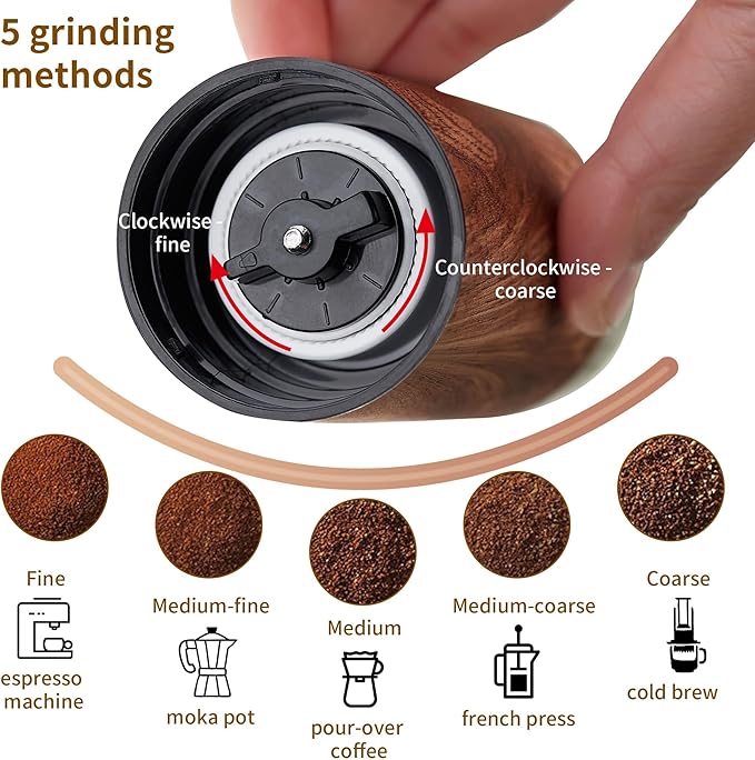 Unbreakable Pour Over Coffee Maker Set – 6-Piece Set with Coffee Maker Hand Coffee Grinder Hand Drip Kettle V60 Filters (40 Sheets) and Measuring Spoon – Perfect for Home Brewing and Travel